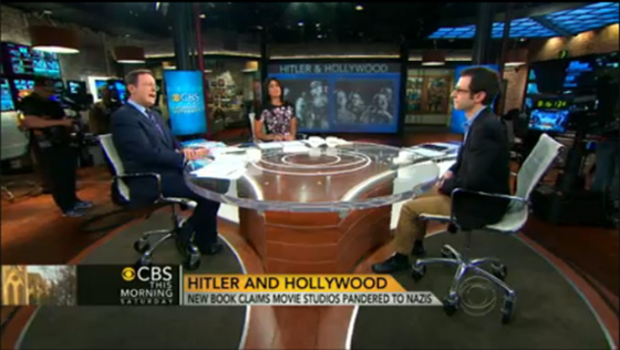 Ben Urwand appearing on CBS This Morning with Anthony Mason and Gayle King to discuss his book The Collaboration and Hollywood’s relationship with Nazi Germany